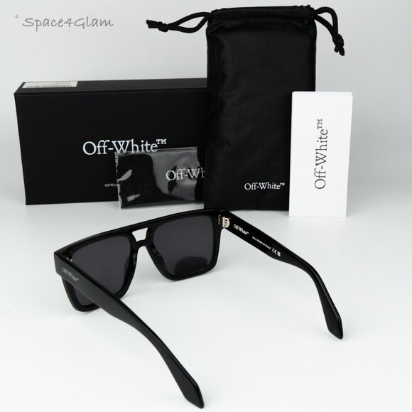 Off-White Men Sunglasses Black Grey Square OERI133 SPRINGFIELD 100 NEW AUTHENTIC - Picture 8 of 12